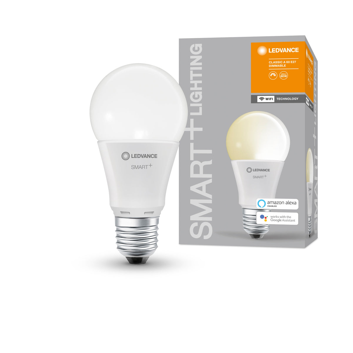 LEDVANCE Wifi SMART+ Lampada LED classica dimmerabile (ex 60W) 9W/2700K bianco caldo E27 