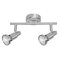 OSRAM LED SPOT ARGENTO SPAZZOLATO GU10 2 x 2.6W, 460 lm, 2700 K, Bianco caldo