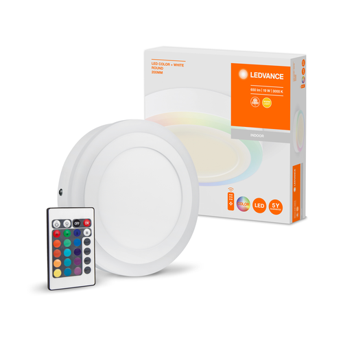 LEDVANCE LED COLOR + BIANCO 19 W 220-240 V bianco caldo 3000 K Alluminio IP20