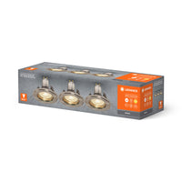 LEDVANCE LED SPOT SET RECESS GU10 3x2.6W GU10 Brushed Nickel, 230 lm, 2700 K, Warmweiß, 3er Pack