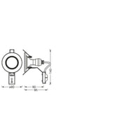 Faretti da incasso LEDVANCE in confezione da 5, incluse 5 lampadine GU10-OSRAM (5x 2,6 W), nichel spazzolato, alloggiamento metallico, protezione IP20