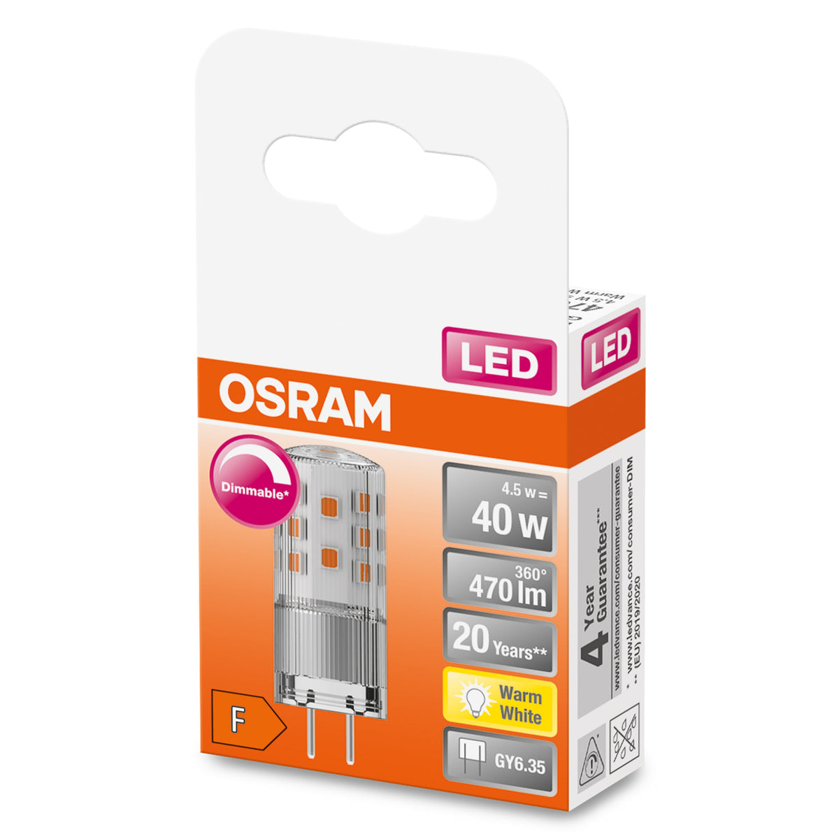 OSRAM P DIM PIN40 320 ° 4.5 W/2700 K GY6.35