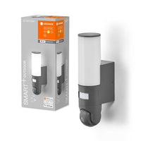 LEDVANCE Wifi SMART+ CONTROLLO TELECAMERA DA PARETE Gartenleuchte con sensore telecamera HD 16W / 3000K Bianco caldo