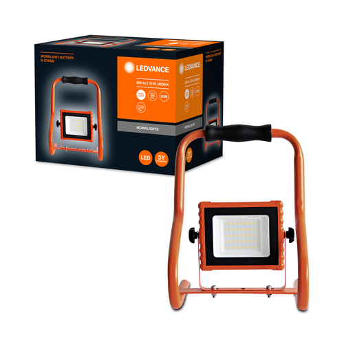 LEDVANCE WORKLIGHTS BATTERY R-STAND Faretto da cantiere USB a batteria 10W/4000K bianco freddo