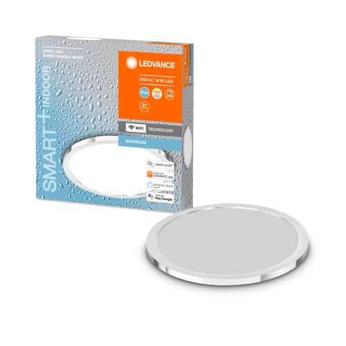 LEDVANCE Wifi SMART+ ORBIS DISC Plafoniera LED per bagno 30 cm Tunable White 18 W / 3000-6500 K