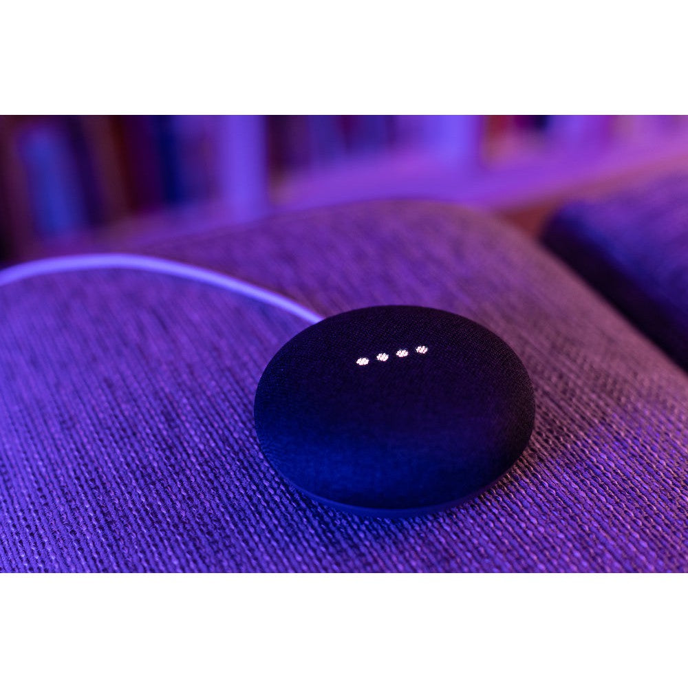 GOOGLE Nest Mini (2a generazione) Altoparlante intelligente/Assistente vocale con altoparlante, controllo della luce - Antracite