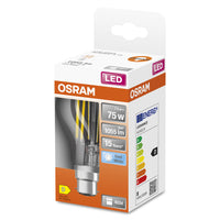 OSRAM LED Lampada LED Retrofit CLASSIC A 7.5W 840 Chiara B22d, 1055 lm, 4000 K, Bianco Freddo