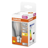 OSRAM LED Lampe LED Retrofit CLASSIC A 7.5W 827 Frosted B22d, 1055 lm, 2700 K, Warmweiß