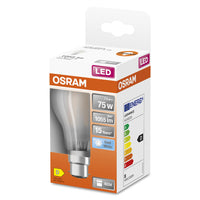 OSRAM LED Lampe LED Retrofit CLASSIC A 7.5W 840 Frosted B22d, 1055 lm, 4000 K, Kaltweiß