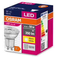 OSRAM LED Strahler Value PAR16 50 36° 4.3W 827 GU10