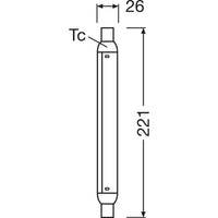 Lampade speciali LED OSRAM con attacco S15 e S19, ricambio da 32 watt, S15s, forma della lampada lineare, 2700 Kelvin, bianco caldo, opaco, confezione singola