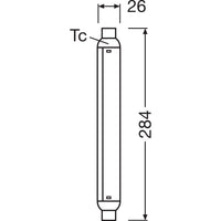 Lampade speciali LED OSRAM con attacco S15 e S19, ricambio da 57 watt, S15s, forma della lampada lineare, 2700 Kelvin, bianco caldo, opaco, confezione singola