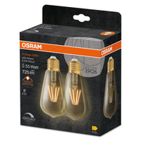 Lampada LED OSRAM dimmerabile EDISON 6,5W filamento E27 vintage 1906 oro