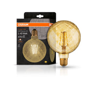 OSRAM Lampadina LED Vintage 1906 Pinecone 40 Gold, filamento, luce extra calda E27