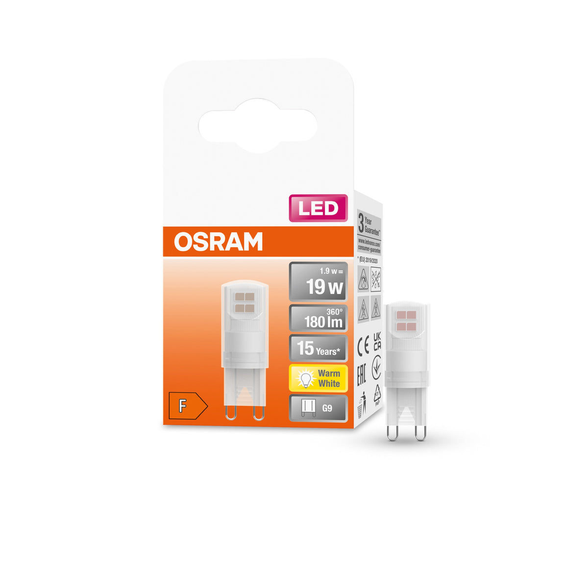 Lampade LED OSRAM LED PIN G9 con attacco retrofit G9 1,9W