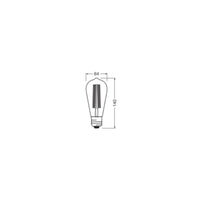 OSRAM Dimmbare LED-Lampen, Vintage-Edition, 40 Watts Ersatz, E27, ST64-shape, 2200 Kelvin, Warm Comfort Light, Klares Glas, single Pack