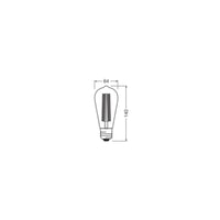 OSRAM Dimmbare LED-Lampen, Vintage-Edition, 42 Watts Ersatz, E27, ST64-shape, 1800 Kelvin, Warm Comfort Light, Klares Glas, single Pack