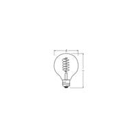 OSRAM Dimmbare LED-Lampen, Vintage-Edition, 37 Watts Ersatz, E27, G80, 2200 Kelvin, Warm Comfort Light, Klares Glas, single Pack