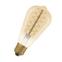 Lampade LED dimmerabili OSRAM, edizione vintage, ricambio da 37 watt, E27, forma G95, 2200 Kelvin, luce calda e confortevole, vetro trasparente, confezione singola