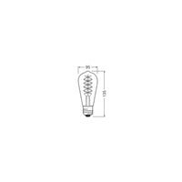 Lampade LED dimmerabili OSRAM, edizione vintage, ricambio da 37 watt, E27, forma G95, 2200 Kelvin, luce calda e confortevole, vetro trasparente, confezione singola