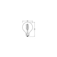 OSRAM Dimmbare LED-Lampen, Vintage-Edition, 30 Watts Ersatz, E27, G80, 1800 Kelvin, Warm Comfort Light, Klares Glas, single Pack