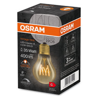 Lampada LED OSRAM Vintage 1906, vetro dorato, 4,8W, 400lm