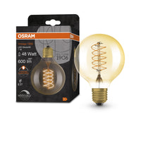 OSRAM Vintage 1906 Lampadina LED, tonalità oro, 7W, 600lm, bianco caldo, E27