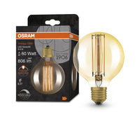 OSRAM Vintage 1906 Lampadina LED, tonalità oro, 8,8W, 806lm, bianco caldo, E27