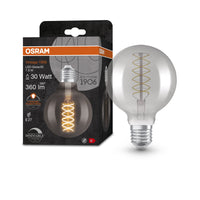 OSRAM Vintage 1906 Lampadina LED, Tinta Fumo, 7,8W, 360lm, Bianco Caldo, E27