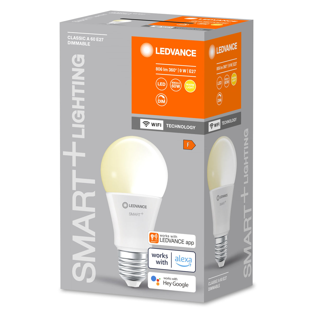 LEDVANCE SMART+ WIFI LED-Lampe, weiße Frost-Optik, 9W, 806lm