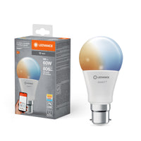 LEDVANCE SMART+ Lampada LED Classica Wifi TW FR B22D 9W 806 lm, 2700…6500 K, Bianco Regolabile