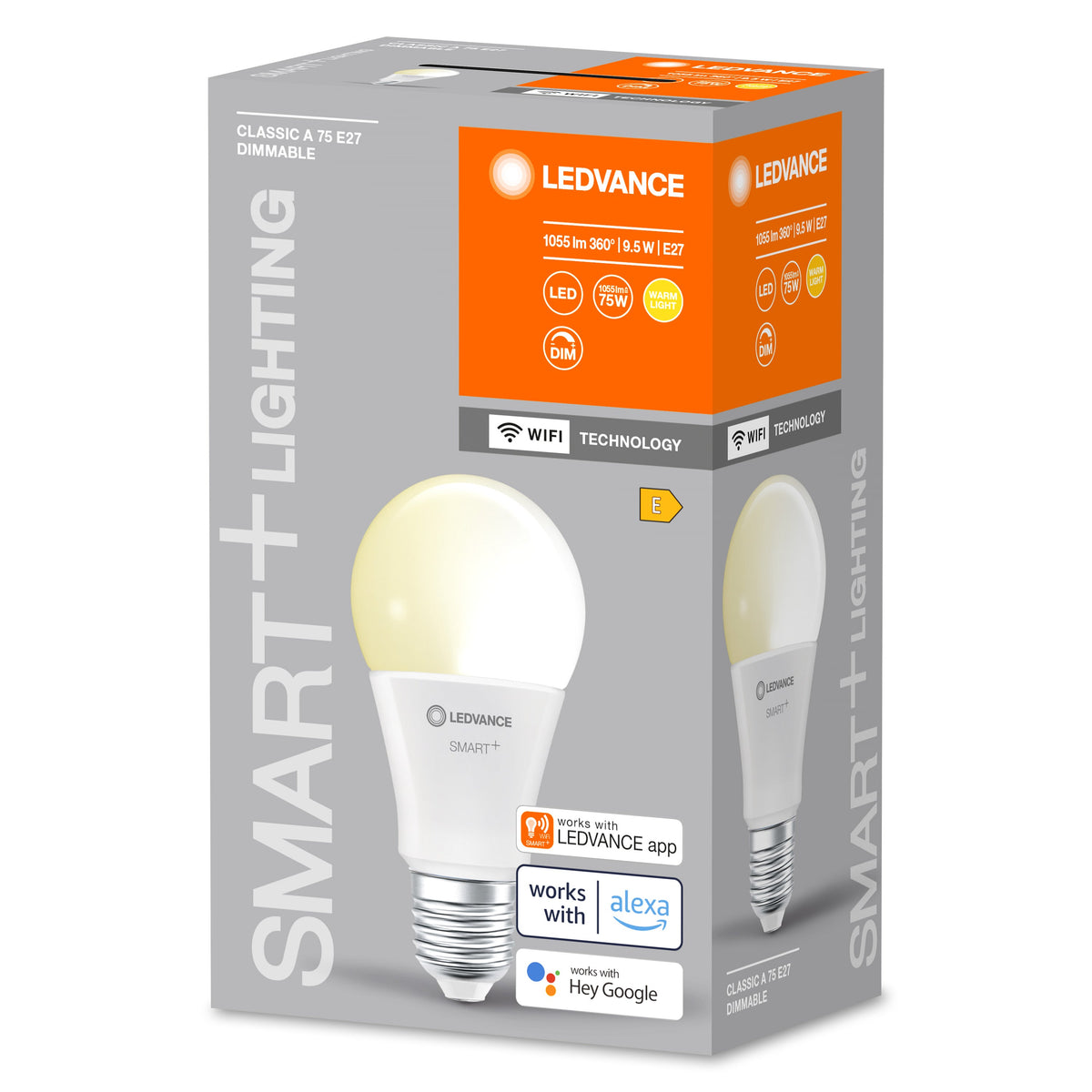 LEDVANCE SMART+ WIFI LED-Lampe, Frost-Optik, 9,5W, 1055lm