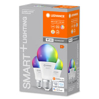 LEDVANCE WIFI SMART+ LED-Lampe RGB, gefrostet, 9W, 806lm, 3er-Pack