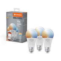 LEDVANCE SMART+ Lampada LED Classica Wifi TW FR E27 9,5W 1055 lm, 2700…6500 K, Bianco Regolabile, Confezione da 3