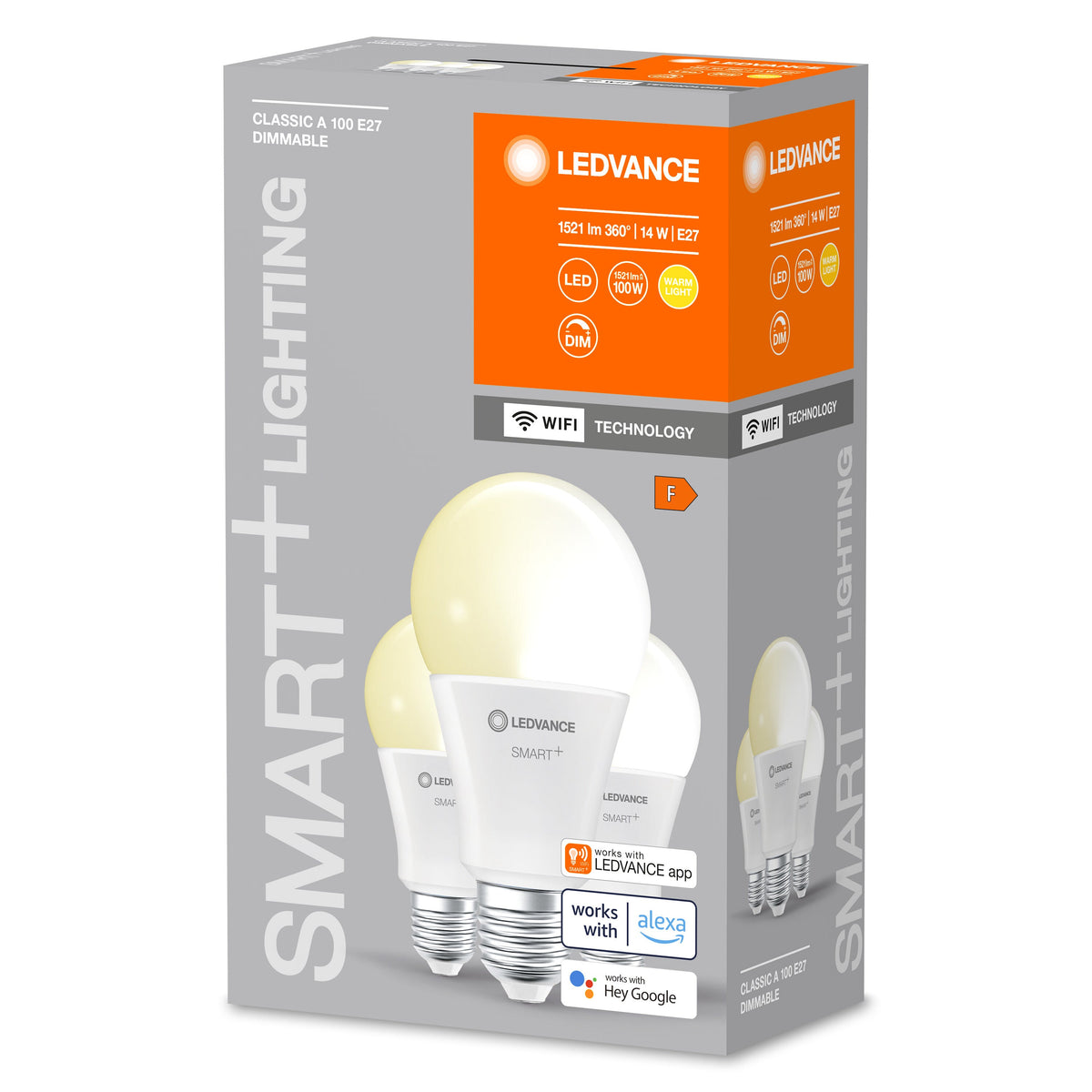 Lampada LED LEDVANCE WIFI SMART+, bianca, 14W, 1521lm, E27 confezione da 3