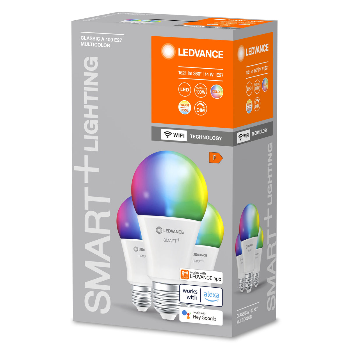 LEDVANCE WIFI SMART+ LED-Lampe RGB, weiß, 14W, 1521lm, 3er-Pack