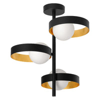 OSRAM DECOR Memphis Deckenleuchte, schwarz/gold, G9