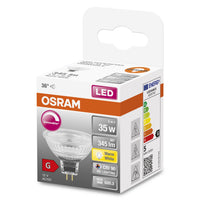 OSRAM Superstar Reflektorlampe für GU5.3-Sockel, klares Glas ,Warmweiß (2700K), 345 Lumen, Ersatz für herkömmliche 35W-Leuchtmittel, dimmbar, 1-er Pack