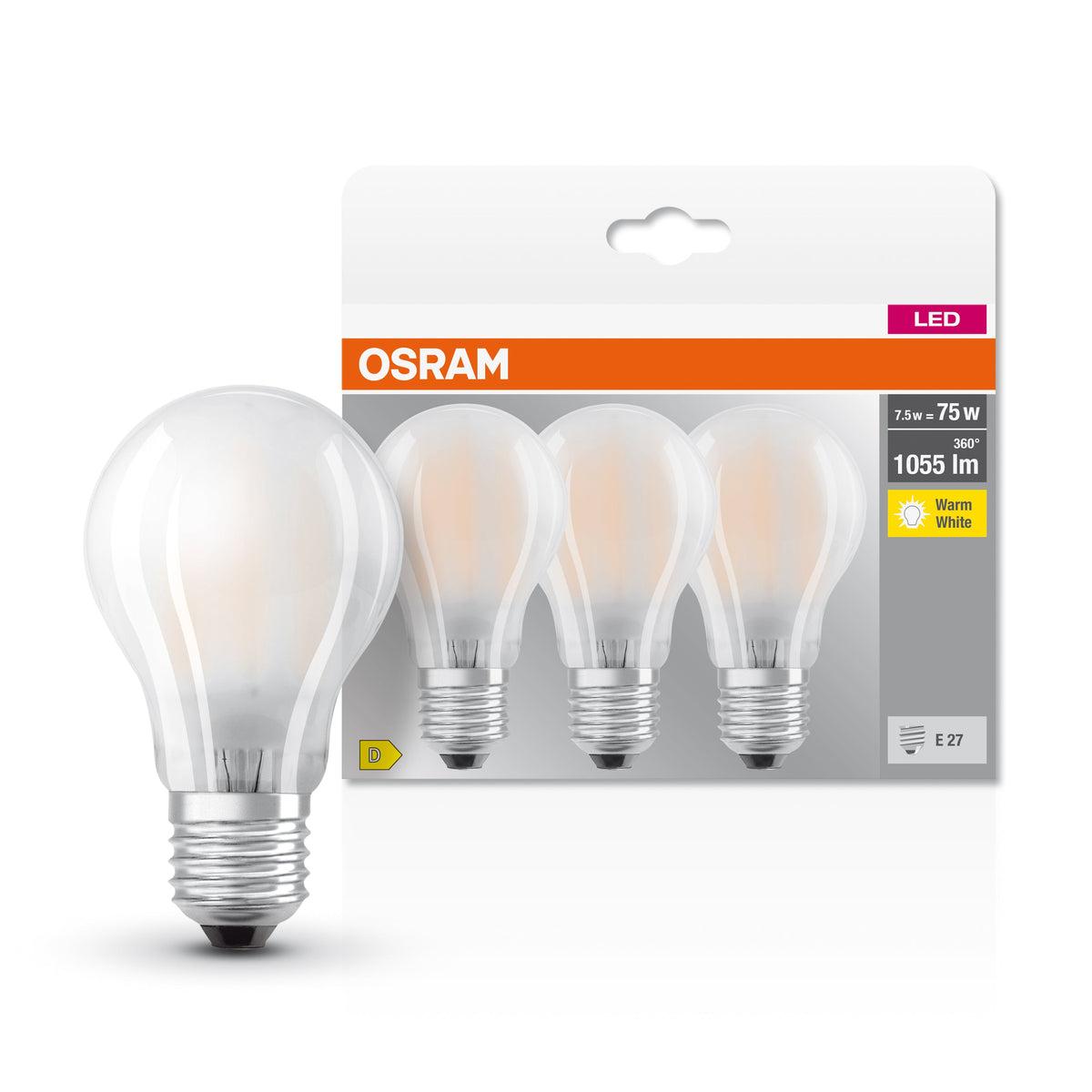 OSRAM LED BASE CLASSIC A 75  7.5 W/2700 K E27