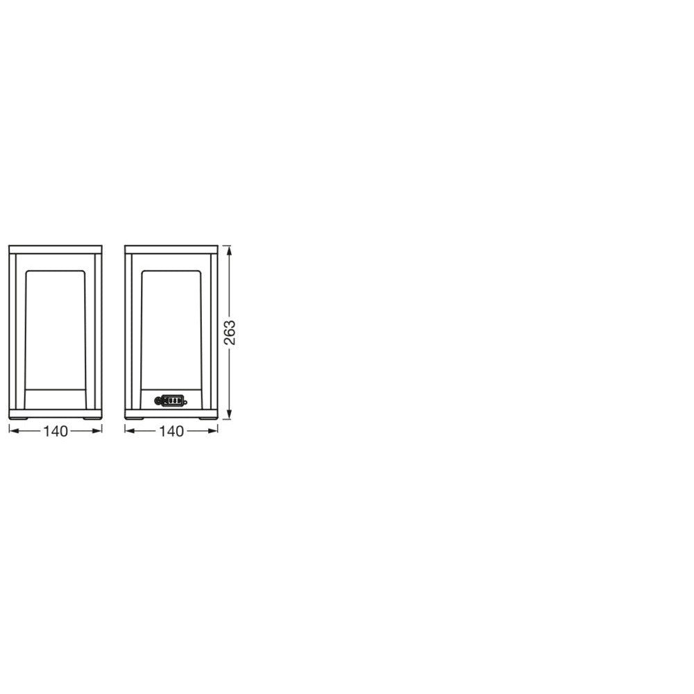 LEDVANCE SMART+ Wifi Table Frame MAX Powerbank USB RGB Outdoor Tischleuchte mobil nutzbar, schwarz, 3000K  14x26,3cm