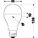 Lampade LED OSRAM, forma classica della lampadina, ricambio da 150 watt, E27, forma A, 4000 Kelvin, bianco freddo, opaco, confezione singola