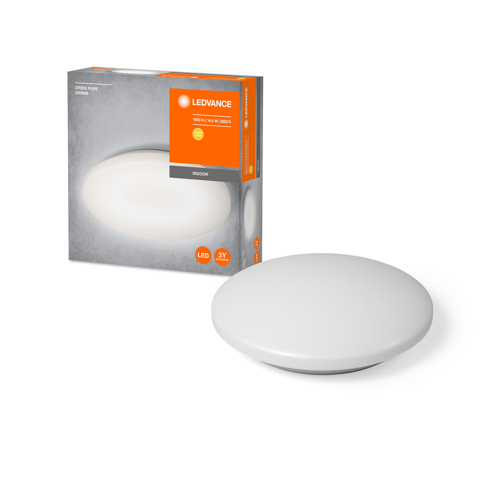 LEDVANCE ORBIS® Lampada da soffitto Pure 300mm 14.5W, 1100 lm, 3000 K, Bianco caldo