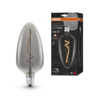 OSRAM Vintage 1906 Lampadina LED, tonalità fumo, 4W, 140lm, bianco caldo, E27