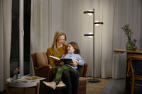 OSRAM DECOR Memphis lampada da terra, nero/oro, attacco G9