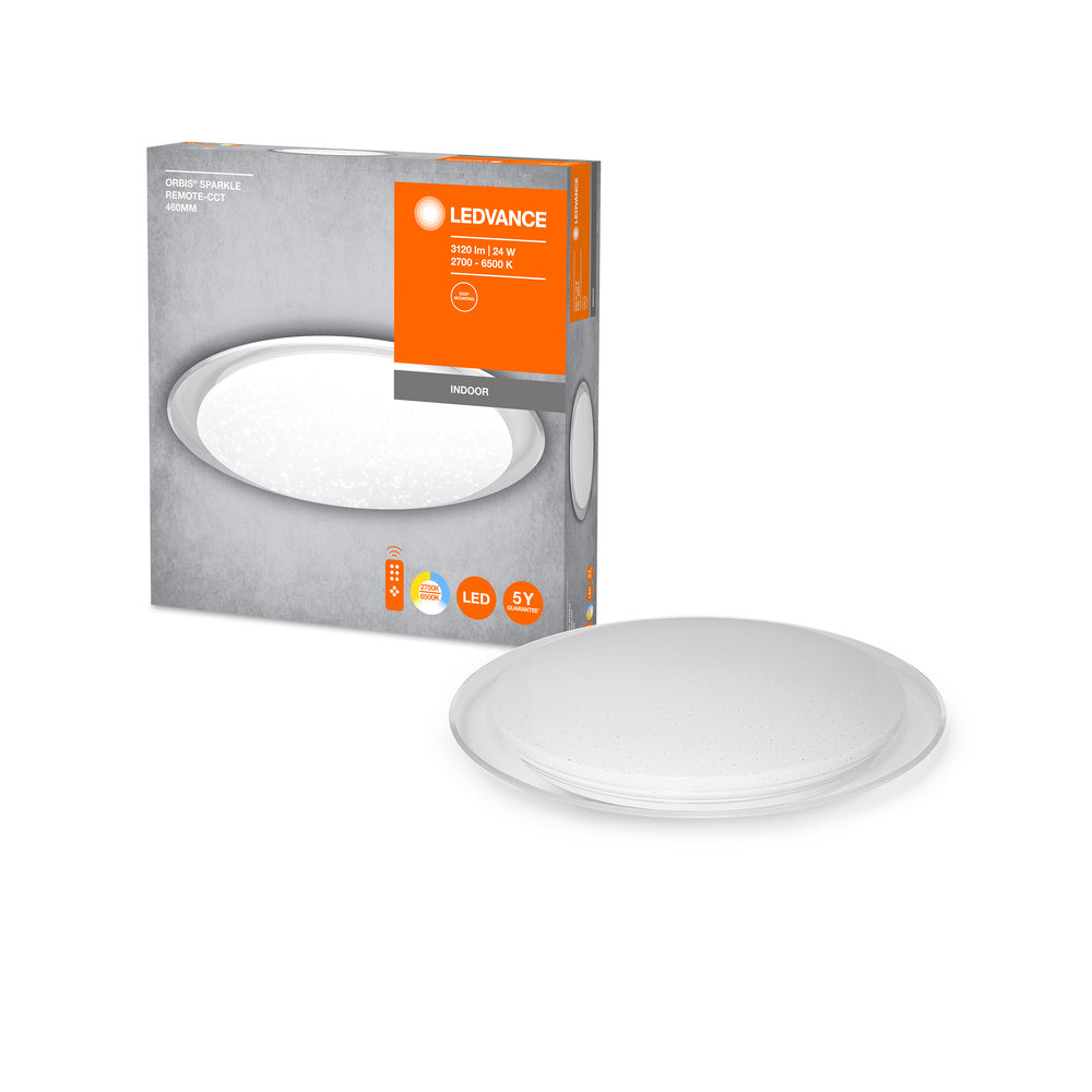 LEDVANCE ORBIS® Lampada da soffitto Sparkle Remote-CCT 460mm 24W, 2000 lm, 2800…6000 K, Tunable White