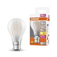 OSRAM LED Lampada LED Retrofit CLASSIC A DIM 7W 827 Satinata B22d, 806 lm, 2700 K, Bianco caldo