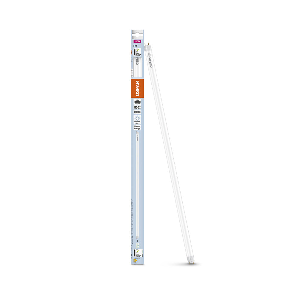 OSRAM LED Röhre TUBE T8 EM PLASTIC 60cm 6.6W 840, 800 lm, 4000 K, Kaltweiß