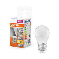 OSRAM LED Lampada LED STAR CLASSIC P 4.9W 827 Satinata E27, 470 lm, 2700 K, Bianco caldo