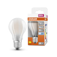 OSRAM LED Lampada LED Retrofit CLASSIC A 7.5W 840 Satinata E27, 1055 lm, 4000 K, Bianco Freddo