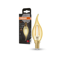 OSRAM VINTAGE 1906® LED Lampada LED CLASSIC B 1.5W 824 Oro E14 Forma BA, 120 lm, 2400 K, Luce Comfort Calda